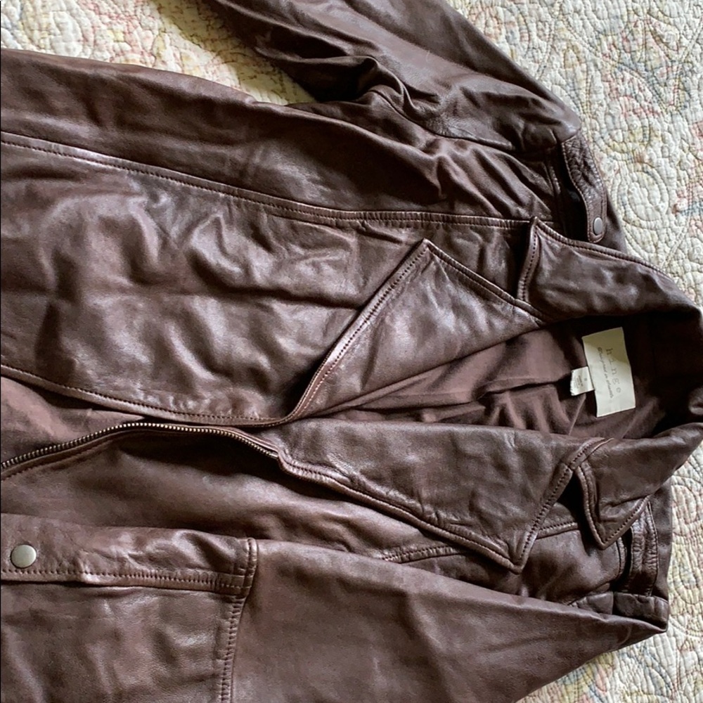 Hinge Brown Leather Jacket - image 2